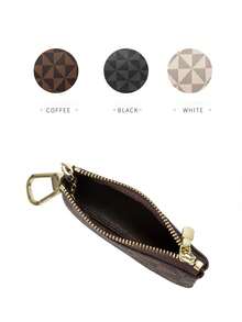 Coin Purse Mini Zip Key Chain Pouch Change Wallet Coin Pocket For Women Credit Card ID Key Headset Lipstick Backpack Decor Keychain For Bag Wallet Small Wallet Coin Wallet Money Wallet Mini Wallet Purse Wallet - Multicolor - View 4
