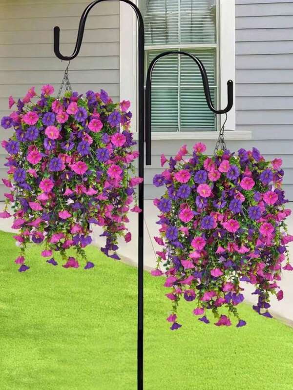 Pacote com 4 plantas artificiais de hera penduradas - vegetação artificial para ambientes internos e externos, resistente a raios UV, ideal para decoração de casamento e noivado, folhas removíveis, construção de plástico durável, decoração de outono/inverno, flores artificiais, centro de mesa, decoração de Natal