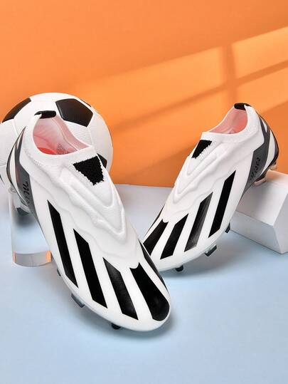 新款户外足球鞋，渐变色运动针织几何图案，适合健身房、户外、校园等各种场合，四季皆宜，男士竞技运动鞋，足球鞋，AG鞋钉，FG运动训练鞋，多种颜色可选