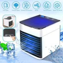 Mini enfriador de aire portátil con pulverizador USB para el hogar, ventilador de aire acondicionado de escritorio, humidificador - Enfriador de aire por pulverización de segunda generación - Ver 1
