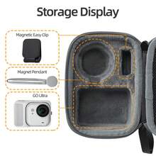    Bolsa de almacenamiento Insta Ultra Mini, estuche de transporte, bolso de mano, caja de viaje portátil para accesorios de cámara Insta360 GO Ultra - Gris - Ver 5