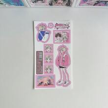 卡通贴纸、可爱卡通人物贴纸、ins风装饰剪贴簿贴纸、可爱涂鸦卡通女孩贴纸、ins风DIY剪贴簿装饰贴纸、不对称形状DIY装饰贴纸（适用于剪贴簿、日记、手机壳、笔记本电脑） - 可爱卡通人物图案、剪贴簿贴纸、日记装饰、艺术点缀、剪贴簿用品、剪贴簿爱好者用品、趣味贴纸、笔记本电脑贴纸、Kindle手机贴纸 - 彩色 - 查看 6