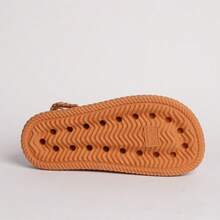 Kit Of 2 Pairs Of Girls' Daisy Sandals, Lightweight And Comfortable, Braided School Shoes - 白色+焦糖色 - 查看 5