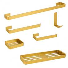 6-Piece Bathroom Accessories Kit In Various Colors - 金色 - 查看 2