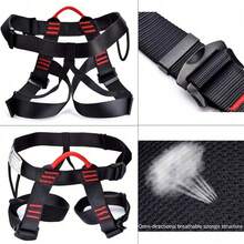 Outdoor Heavy Duty Tree Rock Climbing Safety Harness Rappelling Equip Seat Belt - Black - View 2
