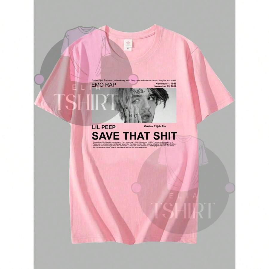 Save That   Vintage T-Shirt Blouse Unisex Men Women 100% Cotton Top Premium Streetwear New Arrival Fast Shipping Various Colors!! Plus Size - 淺粉色 - 查看 1