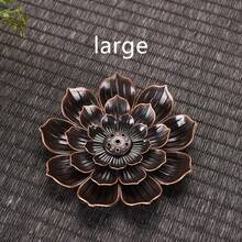 1 Stück, Lotus Räucherstäbchenhalter, Räucherbasis, Aromaascheauffangschale, Messing Räucherstäbchenhalter mit 6 Löchern und abnehmbarer Aschenbecher für Büro, Zuhause, Schlafzimmer, Yoga Raum und Teeraum. Rama Dekoration Rama