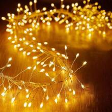 Copper Wire Fairy Lights, USB Powered With Remote Control/Solar Powered Outdoor Lights, LED Outdoor Waterproof Solar Lights String, 8 Modes Firecracker Balcony Lights, Curtain Lights, Fairy Lights, Suitable For Balcony, Party, Living Room, Wedding And Christmas Decoration - Firecracker Lantern - View 8