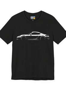 718 Cayman Shirt W Side Silhouette  982 718 Cayman & Cayman S Model Years 2017 2018 2019 2020 2021 2022 2023 2024 2025  TShirt Car Gift - 款式5 - 查看 1