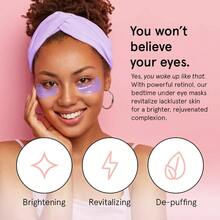 Retinol Under Eye Patches Puffy Eyes And Dark Circles - Restoring Gel Under Eye Masks With Hyaluronic - Vegan Cruelty - Skincare - Birthday Gifts Women Purple, 6 Pairs - Màu tím (6 đôi) - Xem 3