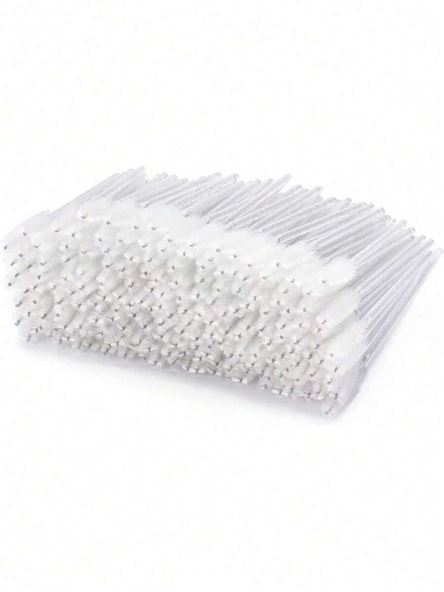 100/70/50/25支装一次性睫毛嫁接刷化妆刷睫毛膏刷子睫毛卷绕器,睫毛嫁接专用卷绕器,化妆眉毛工具,眉刷,眼影刷,卷绕器,卷绕刷,赠品 - 白色 - 查看 1