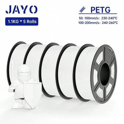 Filamento serie JAYO PETG/ABS/ASA/SILK/TPU/PLA 1,75 MM 5 rollos de impresora 3D 100% sin burbujas para FDM Material de regalo DIY