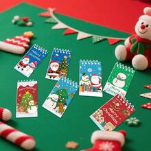 10 Pieces Christmas Coil Notebooks, Student Notebooks, Word Notebooks, Coil Notebooks, Material Notebooks, Notepads, School Stationery, Student Prizes, Party Notepads, Back-To-School Stationery Supplies, Christmas Notepads