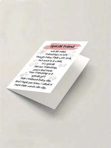 1pc, Warm Greeting Card With Envelope, Friendship Is A Special Gift I Cherish Every Day, Suitable For Birthdays, Anniversaries, Any Special Day, Perfect For Giving To My Best Friend, Best Friend, Good Brother - 彩色 - 查看 5