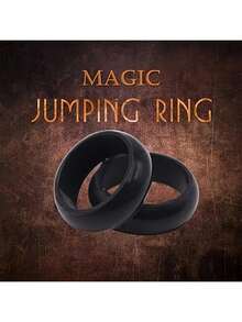 2 piezas de anillos mágicos saltarines creativos e interesantes, anillos de magia negra, perfectos para sorprender en actuaciones y fiestas - regalo ideal para cumpleaños, Halloween, Navidad, vacaciones, artículo de magia