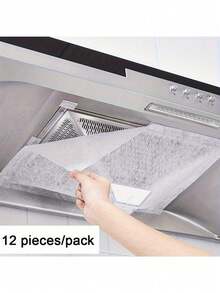 1/12/24/36pcs Premium Range Hood Filters, Easy-Clean, Odor-Eliminating, Fits All Stove Types