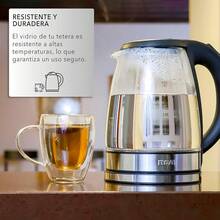 RCA Tetera de Vidrio Eléctrica RC-328 con Luz LED, Capacidad de 1.8 Litros, Apagado Automático, Resistente al Calor, Asa Fría, Base de Acero Inoxidable y Protección Sobrecalentamiento. - Tetera - Ver 11