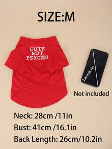 这款轻便的宠物服装适合猫狗穿着，采用字母印花圆领T恤设计，适合小型猫咪和法国斗牛犬。春、夏、秋季居家或外出穿着都非常合适，让您的爱犬更加快乐。（本产品尺码偏小，建议购买大1-2个尺码） - 紅色 - 查看 10