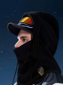 1 peça de chapéu quente de inverno, gorro de esqui tático unissex, boné de lã com capuz, gorro de ciclismo, caminhadas ao ar livre, esqui, montanhismo, aquecedor de pescoço térmico à prova de vento