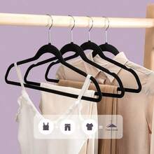 高级天鹅绒衣架套装，防滑薄绒毛衣架，结实耐用，重型外套和西装衣架，衣柜专用耐用西装衣架，理想的衣柜用品 5/10/20/30个装 - 彩色 - 查看 2