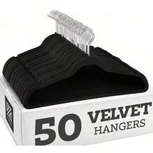 Premium Velvet Hangers Set, Non-Slip Thin Flocked Felt Hangers, Sturdy Clothes Hangers, Heavy Duty Coat & Suit Hangers, Durable Suit Hangers For Closet Use, Ideal Closet Supplies 1pc