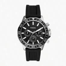 Ceas bărbătesc cu cuarț, silicon, cu trei ace, carcasă din oțel inoxidabil/oglindă din sticlă BQ2494/BQ2498/BQ2499