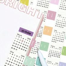 2 张 2026 年日历贴纸、月度计划表粘性索引分隔标签、12 个月页面周计划表标签，适用于笔记本日记本用品、记事本索引贴纸 - 彩色 - 查看 3