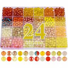 About 960PCS 6mm Glass Beads Bracelet Making Kit,24 Assorted Colorful Glass Beads For Bracelet And Jewelry Making And DIY Crafts,Friendship Bracelets - Bead - View 12