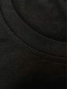 Women'S 67 Seven Graphic T-Shirt - Pink & Retro 60s/70s Inspired Short Sleeve Crew Neck Tee - Vintage 60s/70s Fashion Top For Casual Attire - All-Season Casual - 黑色 - 查看 5