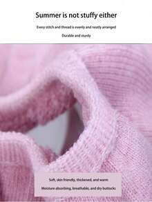 1pc Soft & Warm Toilet Seat Cover, Washable Thickened Cushion Suitable For Toilet And Bidet, Anti-Slip Elastic Design, Universal Fit