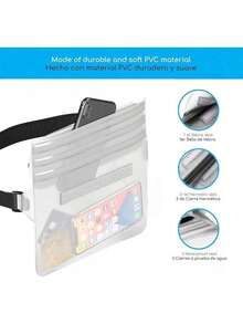 Canotagio Bolsa Impermeable/Cangurera Sumergible a Prueba de Agua Tamaño. Perfecta para Deportes, Senderismo, la Playa y la Alberca. Disponible en 3 Colores. - Transparente - Ver 6