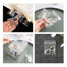 Clear PVC Plastic Jewelry Bags Wanfoou 100Pcs Jewelry Bags Small SelfSealing Plastic Zip Clear Bags PVC Transparent Lock Bag For Storing Bracelets Rings Earrings Ziplock Pouch 7x10cm
