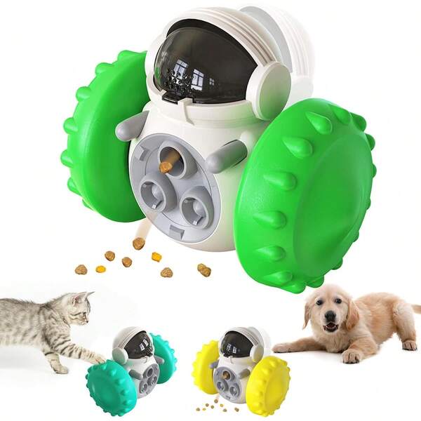 Slow Feeder Toy Dog Cat Puzzle Toy For Small Medium Dog Interactive Enrichment Toys Treat Toy Tumbler Toy Toy For Dog IQ Training (Green)