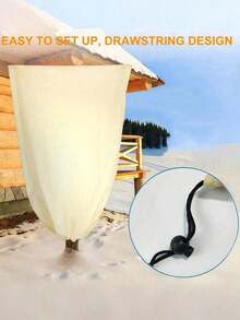 1 capa para plantas de inverno com zíper com cordão, cobertor resistente contra geada para plantas, capa de proteção para plantas em vasos, à prova de vento e anticongelante para arbustos no inverno, capa à prova de insetos para flores de jardim ao ar livre, à prova de vento, proteção respirável contra geada para árvores e arbustos, para proteção contra geada durante a extensão da estação, proteção contra sol, pássaros e insetos - design com cordão fácil de colocar