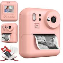 Fotocamera istantanea aggiornata per uomo e donna, fotocamera digitale con doppio obiettivo 1080P HD per selfie, con carta fotografica, regalo di Natale e compleanno per uomo e donna, batteria ricaricabile agli ioni di litio da 1000/1200/1300 mAh