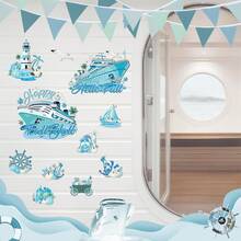 Fall Cruise Door Magnet - 16 Pcs Halloween Large Ship Decorations Funny Mailbox Covers Magnetic Cute Blue Pumpkin Cabin Anchor Stateroom Stickers Decals For Fridge Refrigerator Party Decor - Sinh nhật - 12 chiếc - Xem 12
