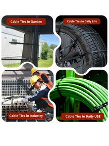 100 Pcs Cable Ties Heavy Duty Zip Ties With 200 Pounds Tensile Strength For Multi-Purpose Use, Self-Locking UV Resistant Nylon Tie Wraps, Indoor And Outdoor Tie Wire.