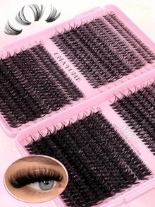 CMAYOME 800pcs Eyelash Extension Kit, DIY Eyelash Extension Set, 30D+40D+50D+60D (9-18mm) Individual Lash Cluster Kit, D Curl Eyelash Extension Set, Includes Glue, Sealant And Eyelash Extension Tools, Suitable For Daily Use, Parties, Travel, Or As A Gift For Family And Friends, Eyelash Clusters, Eyelash Glue, Colle Faux Cils Duo. - Multicolor - View 9
