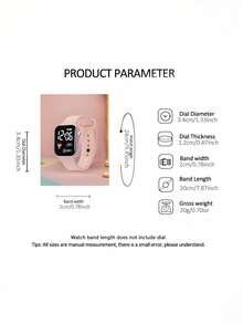 6/1pc/Set Fashionable, Cute, Exquisite And Elegant Square Heart-Shaped Pattern LED Digital Display Electronic Watch, Paired With Butterfly Necklace, Bracelet, Ring, Earring Set, Suitable For Girls' Jewelry Set, Is The Perfect Gift For Parties, Celebrations, Travel, Back To School Season, Christmas, Halloween, Family And Friends Gifts, Commemorative Items