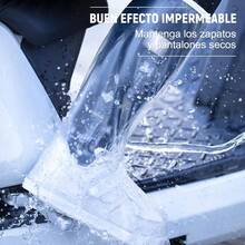 TOPONE Botas para Lluvia, Protector de Zapatos Impermeable para Hombre y Mujer, Cubrebotas con Tira Reflectante y Cremalleras, Calzado de Lluvia Nieve y Funda para Tenis, Rain Boots ReutilizableXL - Blanco-L - Ver 7