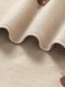 Personalized Embroidered Name Kids Knit Blanket, Cute Duck Pattern, Soft & Cozy Casual Fashion Baby Throw Blanket - Camel - View 7