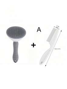 1PC Cat Grooming Brush, Self Cleaning Slicker Brushes For Dogs Cats Pet Grooming Brush Tool Gently Removes Loose Undercoat, Mats Tangled Hair Slicker Brush For Pet Massage-Self Cleaning Upgraded