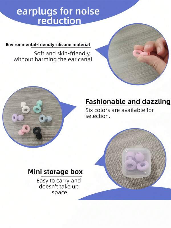 ​Pro Sleeping Earplugs For Snoring & Noise Reduction - Reusable Hearing Protection For Study, Travel, Concerts And Loud Events - Includes 2 Extra Sets Of Comfortable Ear Tips (3 Pairs)​