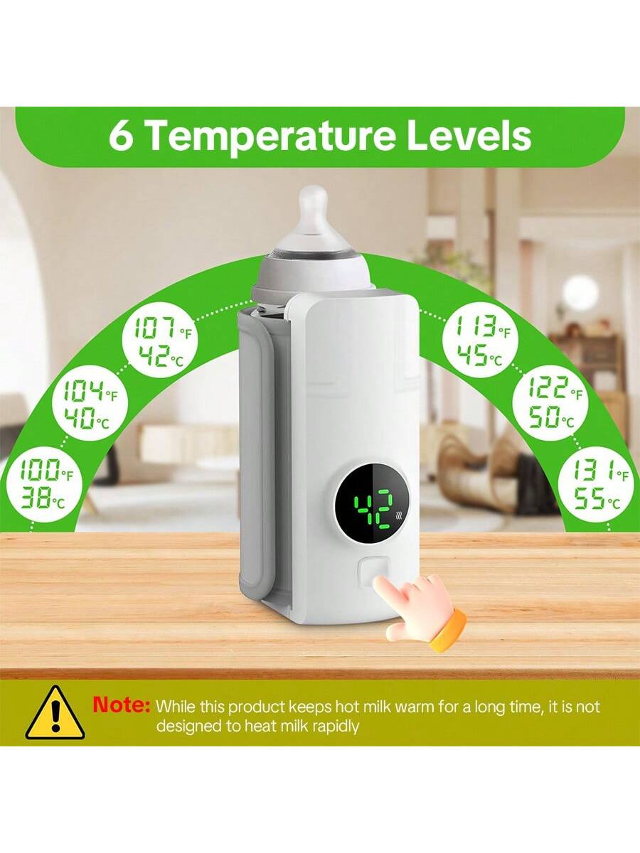 غطاء زجاجة دافئة قابلة للشحن بشاشة عرض درجة الحرار...