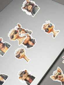 SCXXBSW 50pcs Fun Cartoon Cool King Animal Vector Art Creative Stickers Suitable For Handbooks, Phone Cases, Laptop Suitcases, Refrigerators - متعدد الألوان - مشاهدة 10