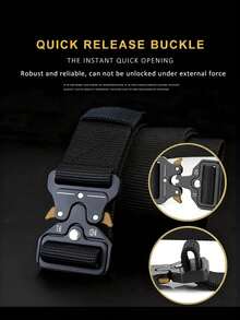 1条战术腰带，带快拆塑料扣 - 高品质涤纶纤维可调节腰带，适合户外狩猎、战斗生存 - 多功能实用腰带，适合青少年男孩（10-18岁） - 彩色 - 查看 9