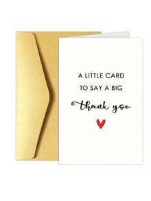 1/2/5/10 Stück einfache Dankeskarte mit Umschlag, witzige Dankeskarte für Männer und Frauen, Dankeskarte als Geschenk für Lehrer, Chef, eine kleine Karte um ein großes Dankeschön zu sagen