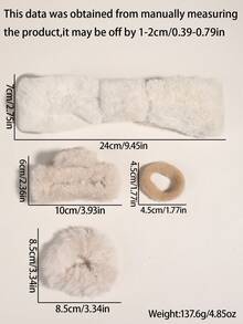 18 piezas Juego surtido de scrunchies, diademas y pinzas para el cabello - Paleta de colores beige suave y marrón claro, accesorios para el cabello de punto suave y cálido para otoño/invierno, sin daños, uso versátil diario para mujeres, regalos para mujeres, sujetadores de cola de caballo