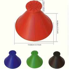 5 w 1 skrobaczka do lodu i szczotka do śniegu, stożkowe narzędzie do usuwania lodu z przedniej szyby, łatwe usuwanie śniegu i szronu zimą, szybka i samochodowa skrobaczka do lodu, skrobaczka do szyb, narzędzie do odmrażania samochodu, zimowe akcesoria samochodowe - Wielokolorowe - Zobacz 5