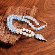 2pcs/Set Empathy Protection Necklace, Bohemian Style Natural Stone & Feather Pendant, Suitable For Daily Wear, Mother's Day, Christmas Gift (Pendant Design/Shape Random)